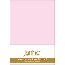 Janine Jersey-Spannbetttuch Jersey zartrosa Kissenbezug 40x40