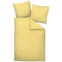 Janine Mako-Satin Colors gelb Standard Bettbezug 135x200, Kissenbezug 80x80cm