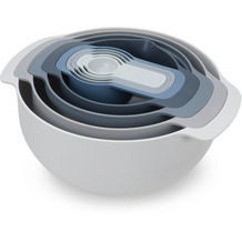 Joseph Joseph Editions Nest™ 9 Plus Kompaktes stapelbares Set zur Speisenzubereitung – Sky