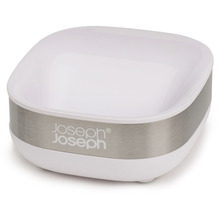 Joseph Joseph Slim Steel Kompakte Seifenschale - Weiß