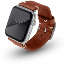 JT Berlin Watchband Alex Vintage | Apple Watch Ultra/42/44/45mm | braun - Aluminium silber | S/M | 10634