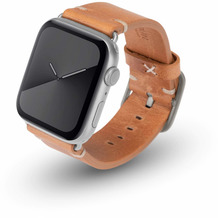 JT Berlin Watchband Alex Vintage | Apple Watch Ultra/42/44/45mm | cognac - Aluminium silber | M/L | 10721
