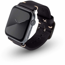 JT Berlin Watchband Alex Vintage | Apple Watch Ultra/42/44/45mm | schwarz - Aluminium grau | S/M | 10629
