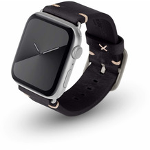 JT Berlin Watchband Alex Vintage | Apple Watch Ultra/42/44/45mm | schwarz - Aluminium silber | M/L | 10709