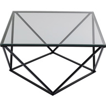 Kare Design Couchtisch Cristallo Schwarz 80x80cm