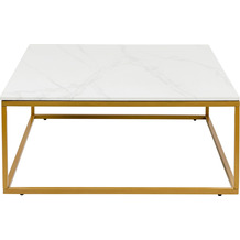 Kare Design Couchtisch Key West Gold 90x90cm