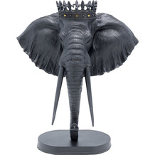 Kare Design Deko Objekt Elephant Royal Schwarz 57cm