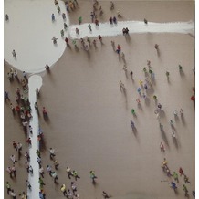 Kayoom Öl-Wandbild Menschengruppe 100cm x 100cm