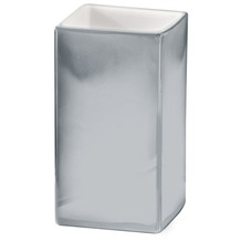 Kleine Wolke Accessoires Zahnputzbecher Glamour, Silber 10 x 6 cm