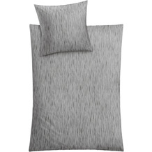 Kleine Wolke Bettwäsche Mino Silbergrau Standard Bettbezug 135x200, Kissenbezug 80x80cm