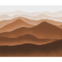 Komar Vlies Fototapete - Macchiato Mountains- Größe 300 x 250 cm (Breite x Höhe)