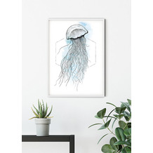 Komar Wandbild Jellyfish Watercolor 30 x 40 cm