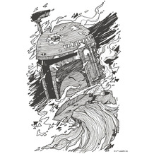 Komar Wandbild - Star Wars Boba Fett Drawing 30 x 40 cm