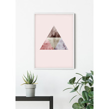 Komar Wandbild Triangles Top Red 30 x 40 cm