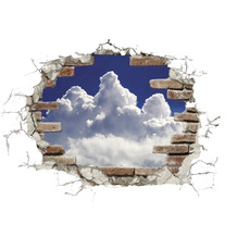 Komar Wandtattoo - Break Out Clouds - Größe 100 x 70 cm