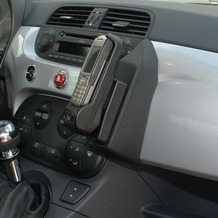 Kuda Lederkonsole für Fiat 500 ab 08/07 Mobilia / Kunstleder schwarz