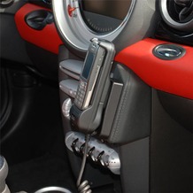 Kuda Lederkonsole für BMW Mini ab 11/06 (mit Navi) Echtleder schwarz