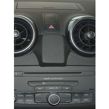 Kuda Navigationskonsole für Navi Audi A1 ab 09/2010 Echtleder schwarz
