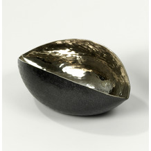Lambert Bacello Schale, klein schwarz vernickelt H 10 cm, 26 x 15 cm