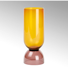 Lambert Vasari Vase/Windlicht honig/auberrgine H 32 cm D 12 cm