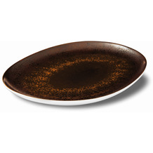 Le Coq Porcelaine Platte oval 30x26 cm Estia Braun