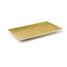 Le Coq Porcelaine Rechteckige Platte 34x19,5 cm Dras Gold
