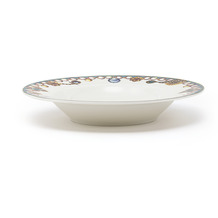 Le Coq Porcelaine Teller tief 21,5 cm Lithos Weiß Salbeigrün