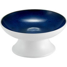 Le Coq Porcelaine Tortenplatte mit Fuß 13,5 cm Abyssos Mattweiß Blau