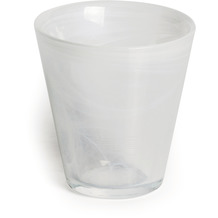 Le Coq Porcelaine Trinkglas aus Alabasterglas 23 cl Zephirus Weiß