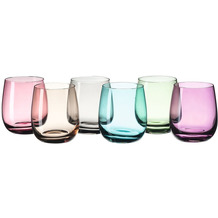 Leonardo Trinkglas SORA 6 Stück sortiert 360 ml farbig