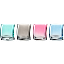 Leonardo Trinkglas SWING 4er-Set 350 ml kalte Farben