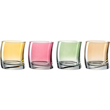 Leonardo Trinkglas SWING 4er-Set 350 ml warme Farben