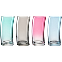 Leonardo Trinkglas SWING 4er-Set 450 ml kalte Farben
