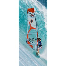 Livingwalls 0200-26 Türtapete Surfer Blau Orange Weiss