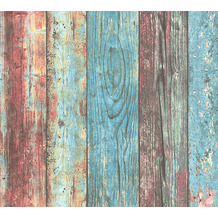 Livingwalls selbstklebendes Panel Pop.up Panel 3D blau rot 368511 2,50 m x 0,52 m