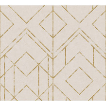 Livingwalls Vliestapete Metropolitan Stories geometrische Tapete Ava New York beige metallic 378693 10,05 m x 0,53 m
