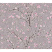 Livingwalls Vliestapete Metropolitan Stories Tapete mit Kirschblüten Mio Tokio grau rosa 379122
