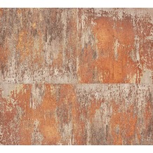 Livingwalls Vliestapete Neue Bude 2.0 Tapete in Vintage Rost Optik metallic grau beige 361182 10,05 m x 0,53 m