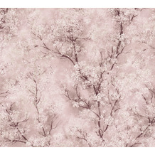 Livingwalls Vliestapete New Walls Tapete Cosy & Relax mit Kirschblüten rosa weiß creme 374204 10,05 m x 0,53 m
