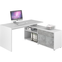 MAJA Möbel Schreib- und Computertisch OFFICE EINZELMODELLE Icy-weiß - steingrau 153 x 75 x 149 cm