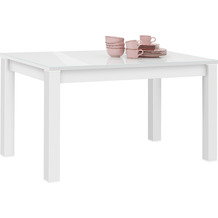MAJA Möbel SHINO Esstisch weiß matt - Weißglas