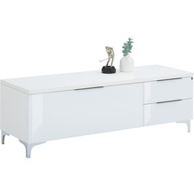 MAJA Möbel SHINO SETS Lowboard weiß matt - Weißglas
