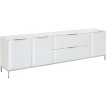MAJA Möbel TREND Lowboard weiß matt - Weißglas