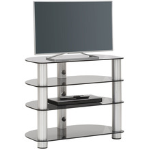 MAJA Möbel TV- und HiFi-Rack Media Modelle Glas Metall Alu Rauchglas
