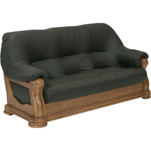 Max Winzer Arkansas Sofa 3-Sitzer Leder dunkelgrün