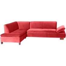 Max Winzer Terrence Ecksofa links mit Sofa 2,5-Sitzer rechts Samtvelours rot