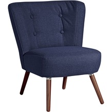 Max Winzer Neele Sessel Flachgewebe (Leinenoptik) dunkelblau