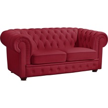 Max Winzer Bridgeport Sofa 2-Sitzer pigmentiertes Nappaleder rot