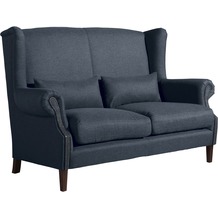 Max Winzer Flora Sofa 2-Sitzer Flachgewebe blau