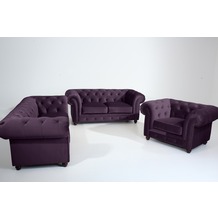 Max Winzer Sofa 2,5-Sitzer Orleans Samtvelours purple 216 x 100 x 77